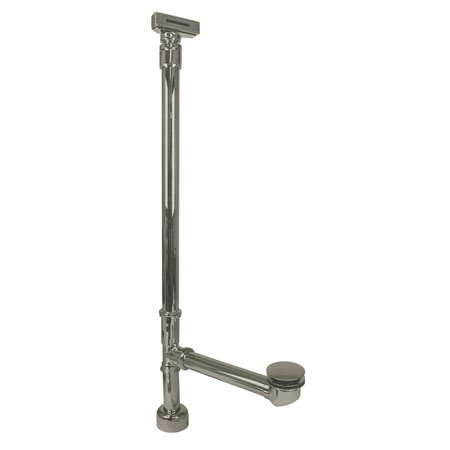 WESTBRASS Fully Finished Linnear Overflow W/ Ball Joint and Tip-Toe Drain Function in Satin Nickel D3261BJLD-07